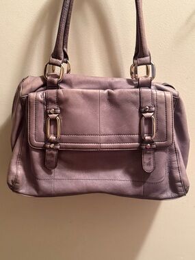 B. MAKOWSKY LEATHER TOTE CARRYALL SATCHEL BAG SHOPPER PURSE GREY GRAY